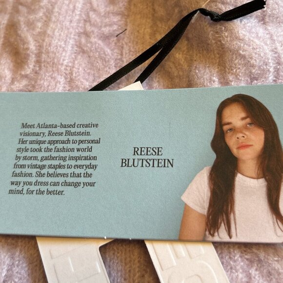 NWT Future Collective 2pc.1X Lavender Top & Skirt Set Cable Knit Modern Pastel - Picture 7 of 9